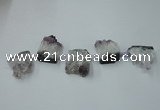 CTD798 Top drilled 20*30mm - 25*35mm freeform amethyst beads