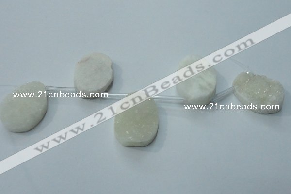 CTD800 Top drilled 20*30mm - 25*35mm freeform agate beads