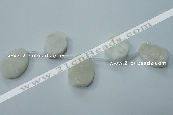 CTD800 Top drilled 20*30mm - 25*35mm freeform agate beads