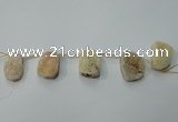 CTD801 Top drilled 20*30mm - 25*35mm freeform agate beads