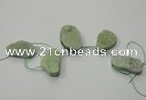 CTD802 Top drilled 20*30mm - 25*35mm freeform agate beads