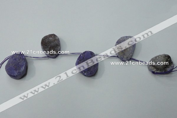 CTD803 Top drilled 20*30mm - 25*35mm freeform agate beads