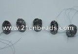 CTD805 Top drilled 20*30mm - 25*35mm freeform agate beads