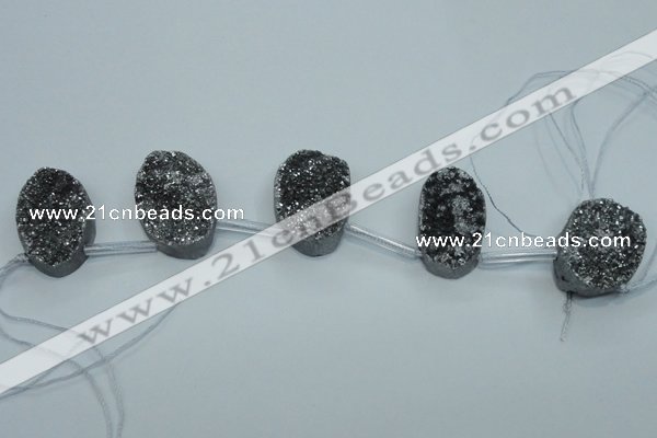 CTD805 Top drilled 20*30mm - 25*35mm freeform agate beads
