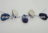 CTD812 Top drilled 20*30mm - 25*35mm freeform plated agate beads