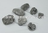 CTD816 Top drilled 18*22mm - 30*40mm freeform agate beads