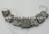 CTD820 Top drilled 20*30mm - 35*45mm trapezoid agate beads