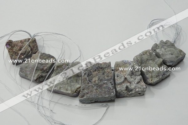 CTD820 Top drilled 20*30mm - 35*45mm trapezoid agate beads