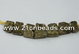 CTD823 Top drilled 20*30mm - 35*45mm trapezoid agate beads