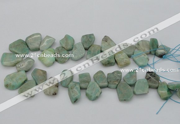 CTD826 Top drilled 15*20mm - 20*25mm freeform Russian amazonite beads