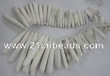 CTD827 Top drilled 5*20mm - 10*80mm stick sea urchin shell beads