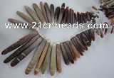 CTD828 Top drilled 5*20mm - 10*80mm stick sea urchin shell beads