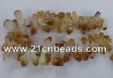 CTD840 Top drilled 10*20mm - 15*30mm nuggets citrine gemstone beads