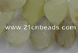 CTD931 Top drilled 13*18mm - 18*25mm freeform lemon quartz beads