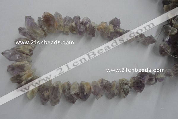 CTD933 Top drilled 10*14mm - 15*25mm faceted nuggets amethyst beads