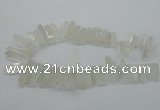 CTD937 Top drilled 6*20mm - 8*35mm sticks white crystal beads