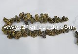 CTD946 Top drilled 10*15mm - 15*25mm nuggets plated druzy agate beads