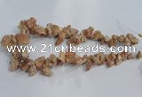 CTD947 Top drilled 10*15mm - 15*25mm nuggets plated druzy agate beads