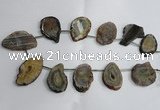 CTD962 Top drilled 22*35mm - 30*50mm freeform agate gemstone beads