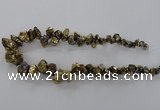 CTD972 Top drilled 8*10mm - 15*25mm nuggets plated quartz beads