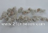CTD975 Top drilled 10*15mm - 15*25mm nuggets plated druzy agate beads