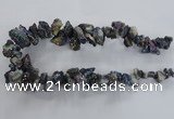 CTD980 Top drilled 10*15mm - 15*25mm nuggets plated druzy agate beads