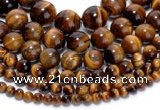 CTE02 15.5 inches round yellow tiger eye beads wholesale