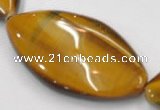 CTE03 20*40mm marquise shape yellow tiger eye beads wholesale