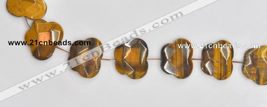 CTE10 butterfly shape 25*30mm yellow tiger eye beads wholesale