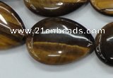 CTE102 15.5 inches 22*30mm flat teardrop yellow tiger eye beads