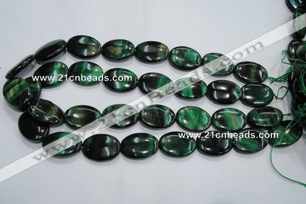 CTE1045 15.5 inches 18*25mm oval dyed green tiger eye beads