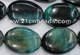 CTE1050 15.5 inches 18*25mm oval dyed green tiger eye beads