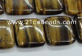 CTE106 15.5 inches 20*20mm square yellow tiger eye beads wholesale