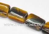 CTE11 15.5 inches 12*16mm rectangle yellow tiger eye  beads