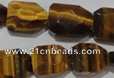 CTE1111 16*18mm - 17*23mm faceted freeform yellow tiger eye beads