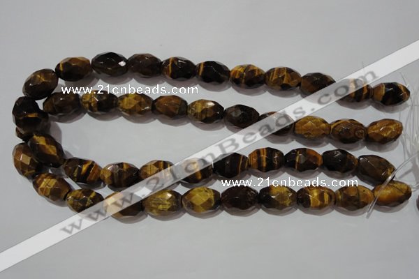 CTE1114 15.5 inches 13*18mm faceted rice yellow tiger eye beads