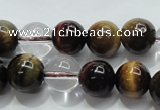 CTE1126 15 inches 8mm round mixed tiger eye & white crystal beads