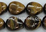 CTE114 15.5 inches 18*22mm nugget yellow tiger eye beads wholesale