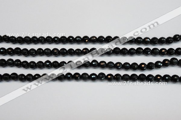 CTE1185 15.5 inches 6mm faceted round blue tiger eye beads