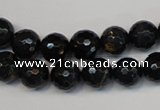 CTE1186 15.5 inches 8mm faceted round blue tiger eye beads