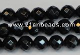 CTE1187 15.5 inches 10mm faceted round blue tiger eye beads