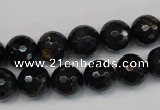 CTE1188 15.5 inches 10mm faceted round blue tiger eye beads