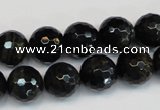 CTE1189 15.5 inches 12mm faceted round blue tiger eye beads