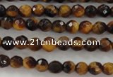 CTE1195 15.5 inches 4mm faceted round yellow tiger eye beads