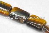 CTE12 15.5 inches 15*20mm rectangle yellow tiger eye beads