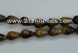 CTE120 15.5 inches 6*8mm teardrop yellow tiger eye beads wholesale