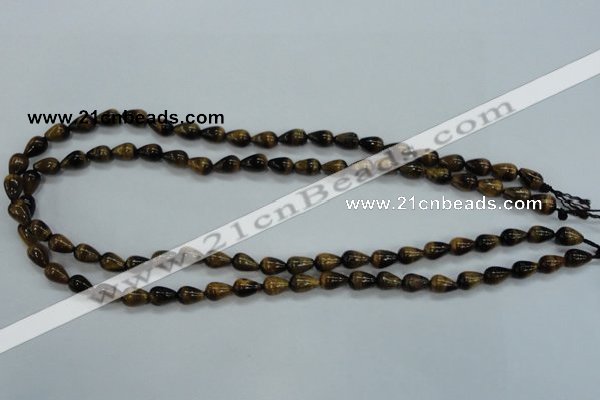 CTE120 15.5 inches 6*8mm teardrop yellow tiger eye beads wholesale