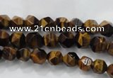 CTE1200 15 inches 6mm faceted nuggets yellow tiger eye beads