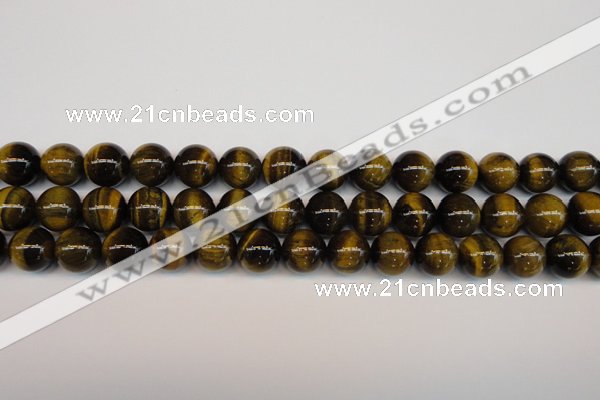 CTE1211 15.5 inches 8mm round AB grade yellow tiger eye beads