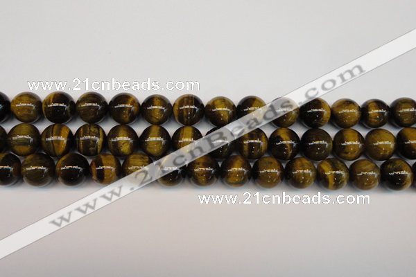 CTE1212 15.5 inches 10mm round AB grade yellow tiger eye beads